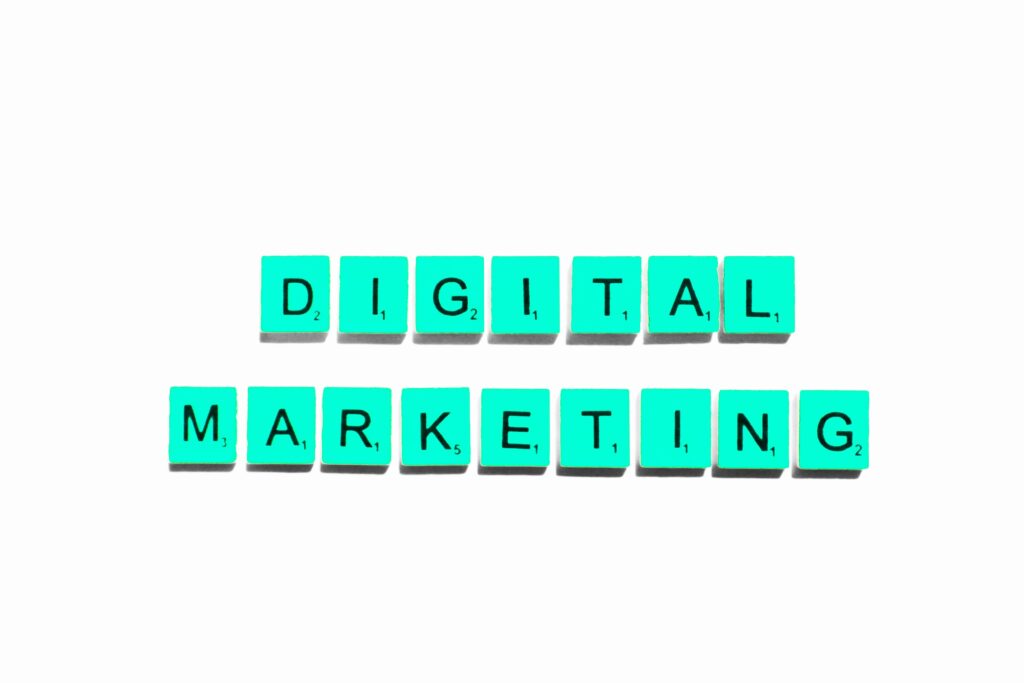 Digital Marketing representing online marketing strategies.